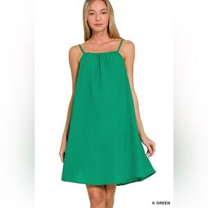 Zenana Woven Airflow Mini Dress